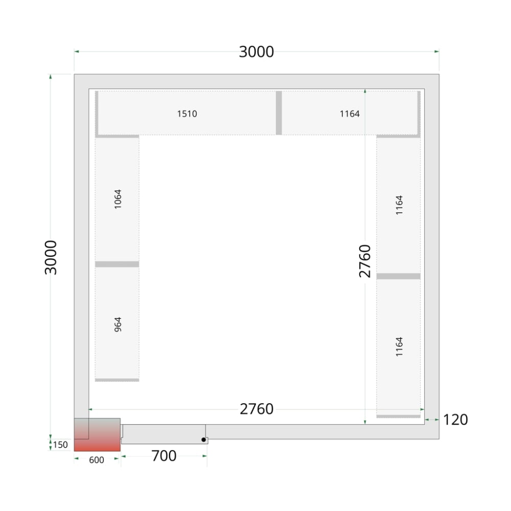 TEFCOLD CRNF3030 Shelf Rack System Kit
