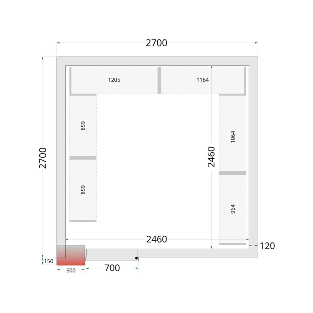 TEFCOLD CRNF2727 Shelf Rack System Kit