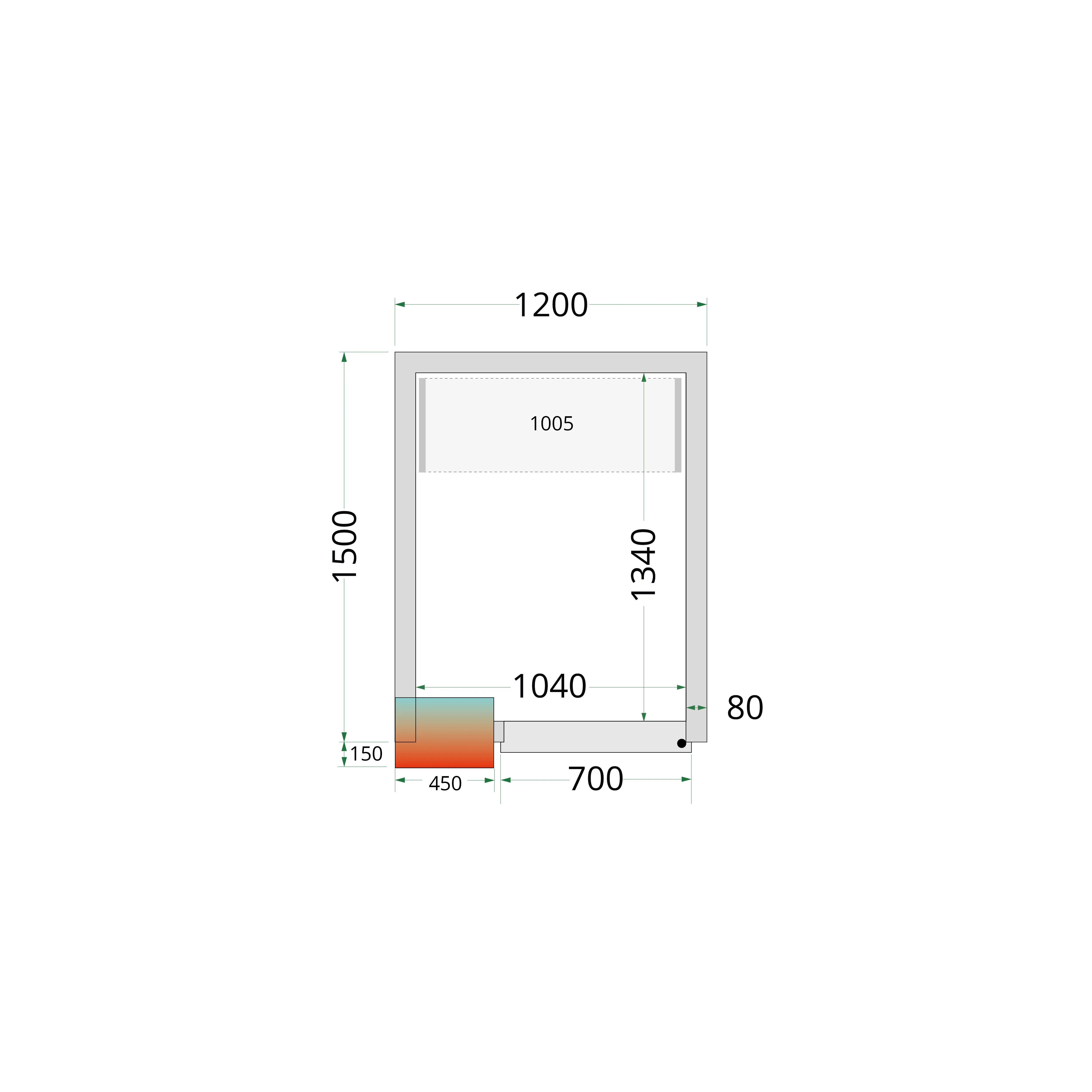 TEFCOLD CR 120x150x220 Cold Room Panels