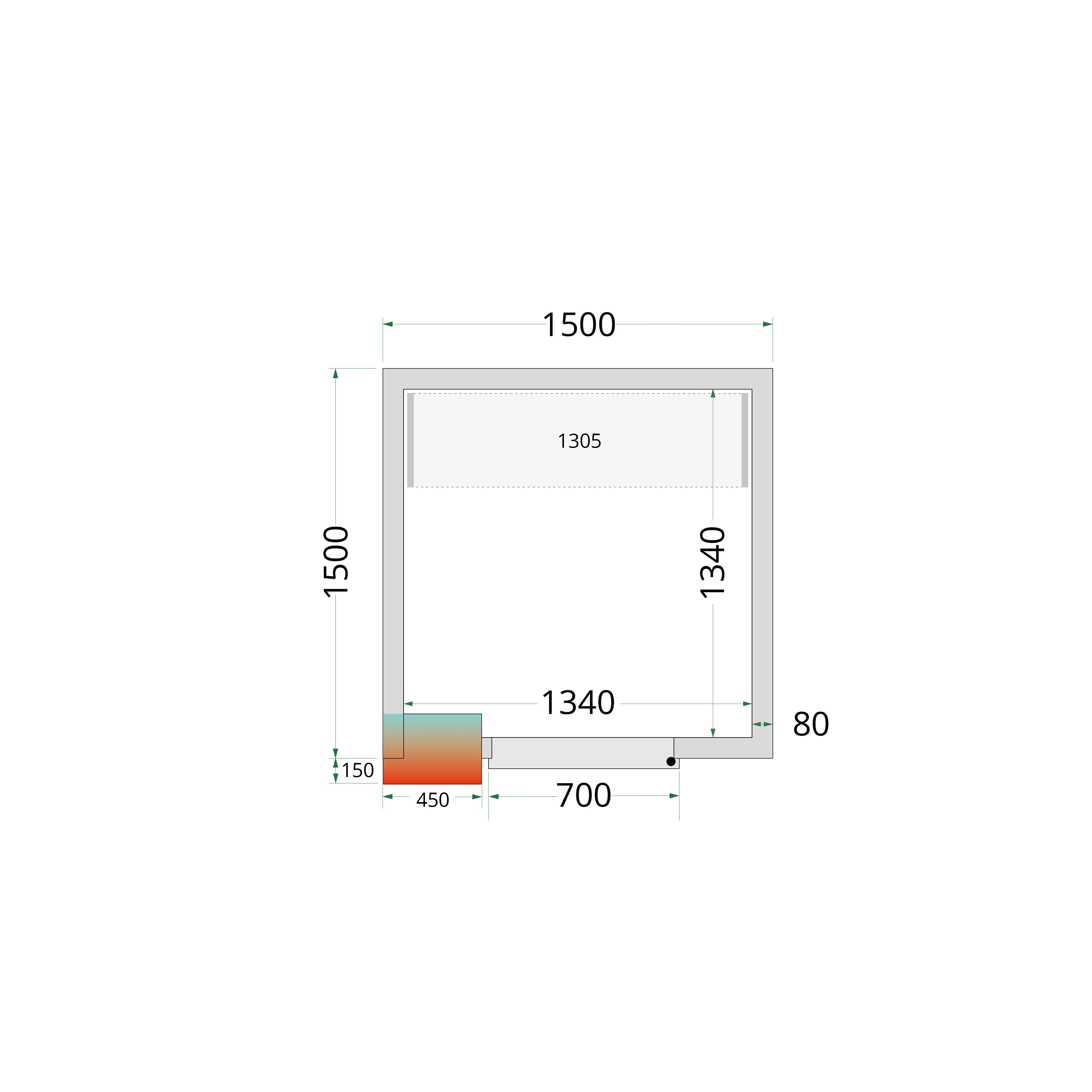 TEFCOLD CR 150x150x220 Cold Room Panels