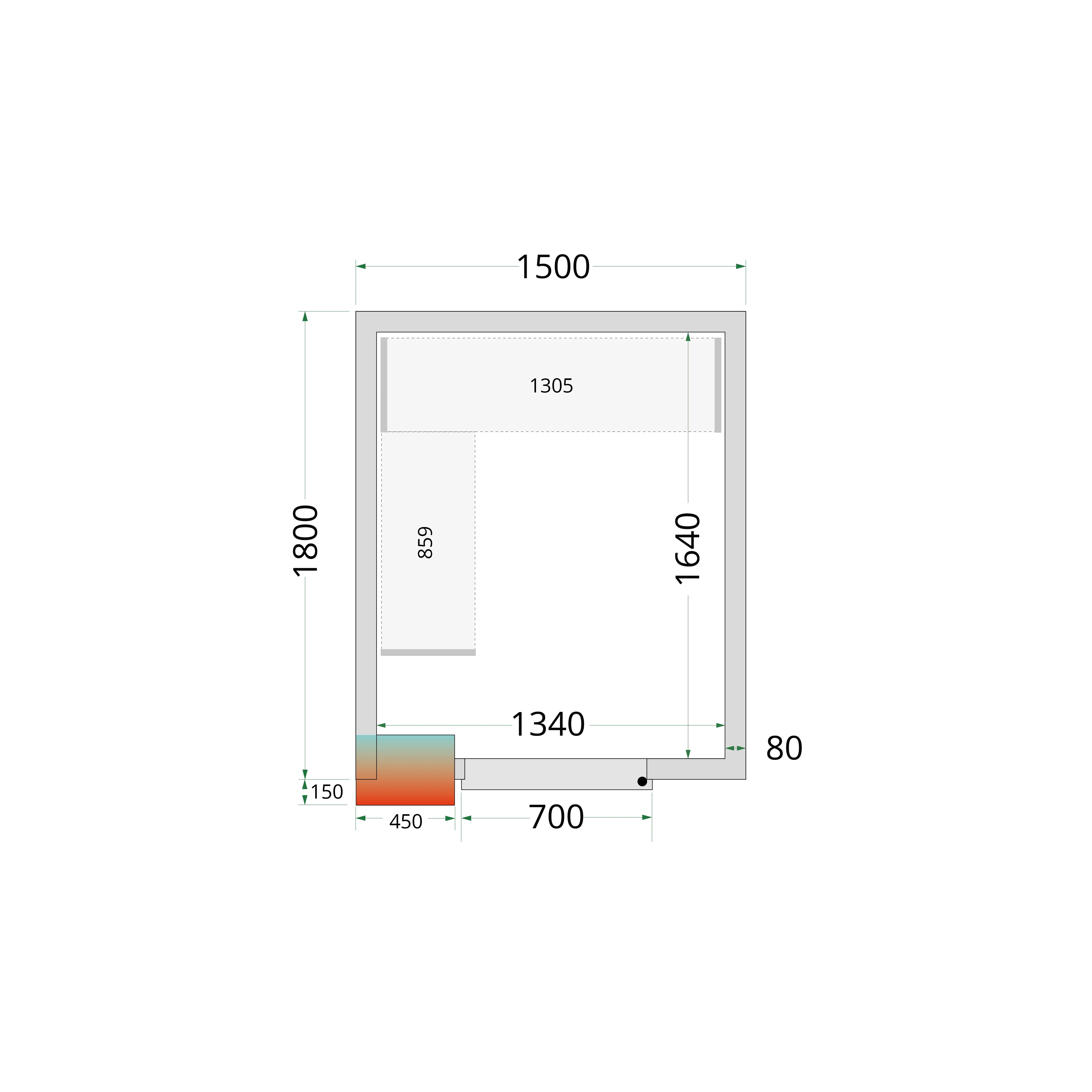 TEFCOLD CR 150x180x220 Cold Room Panels