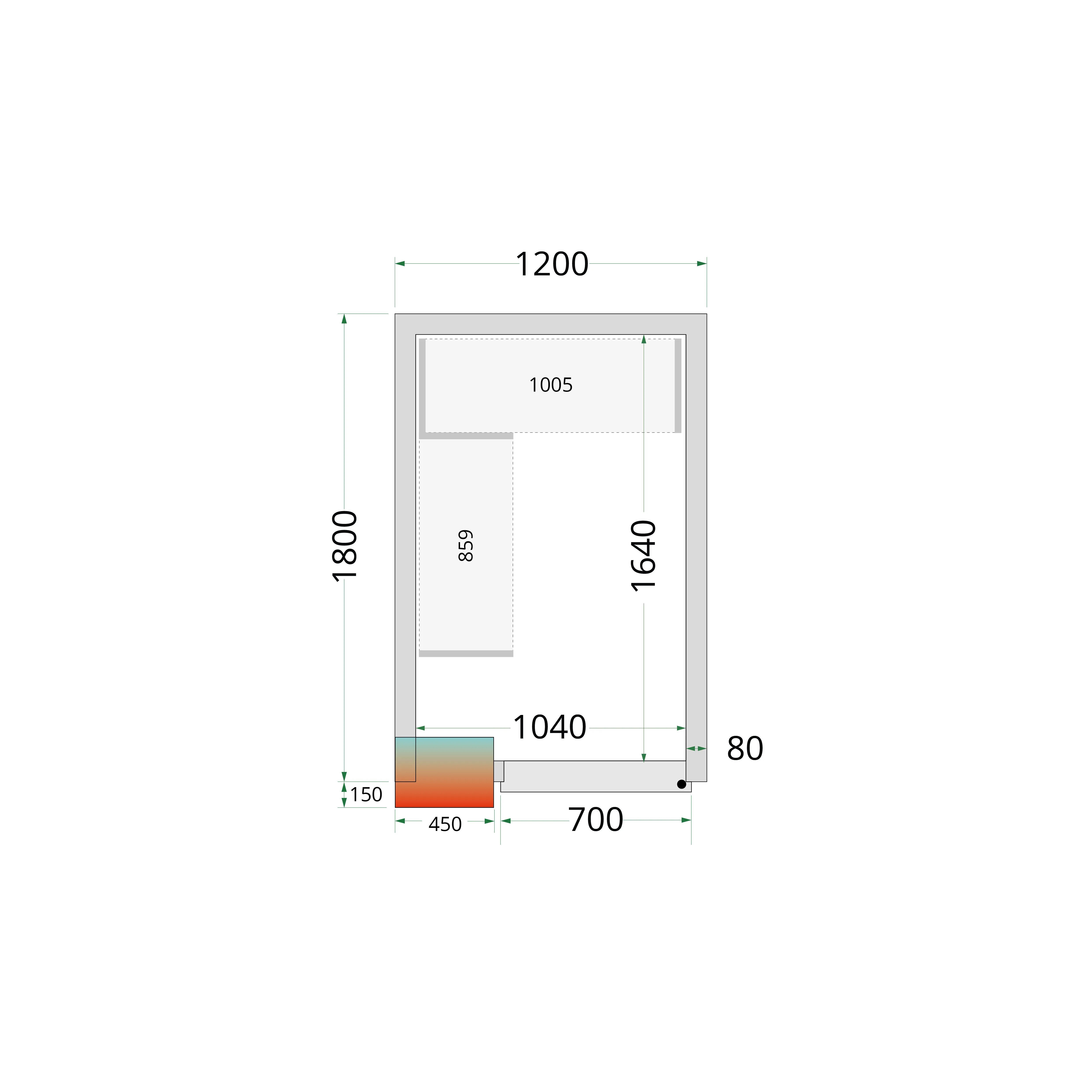 TEFCOLD CR 120x180x220 Cold Room Panels