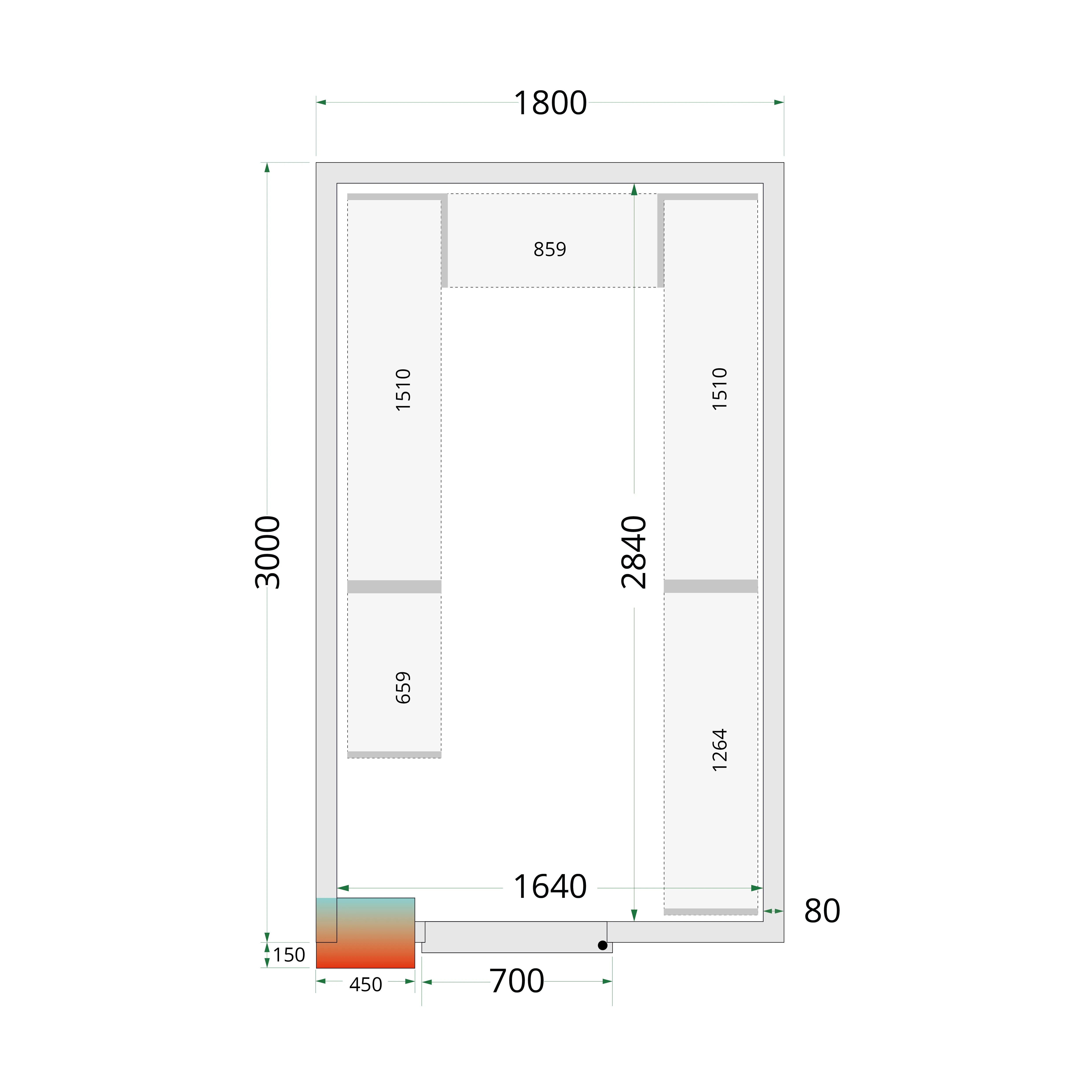 TEFCOLD Cold Room Panels CR 180x300x220
