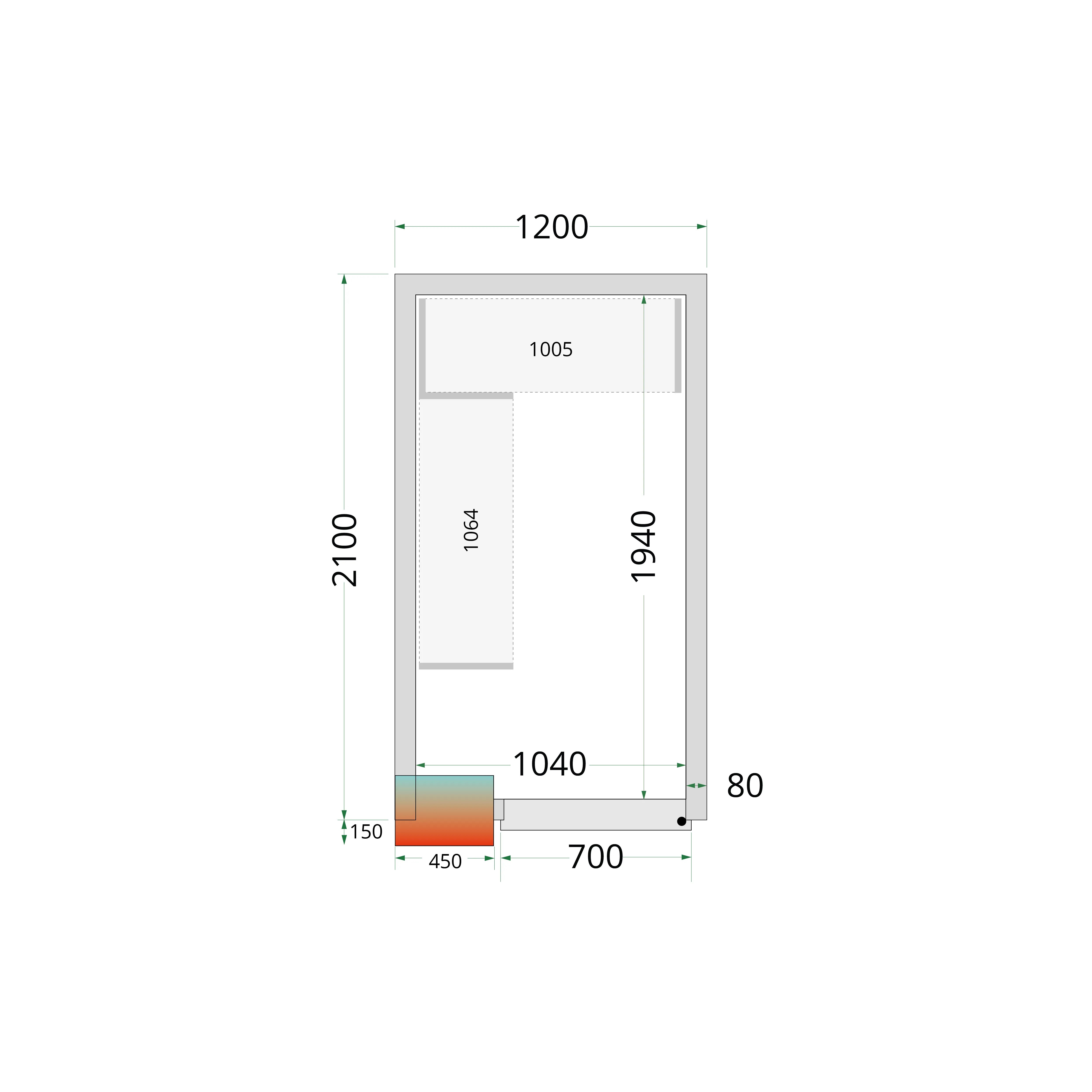 TEFCOLD CR 120x210x220 Cold Room Panels