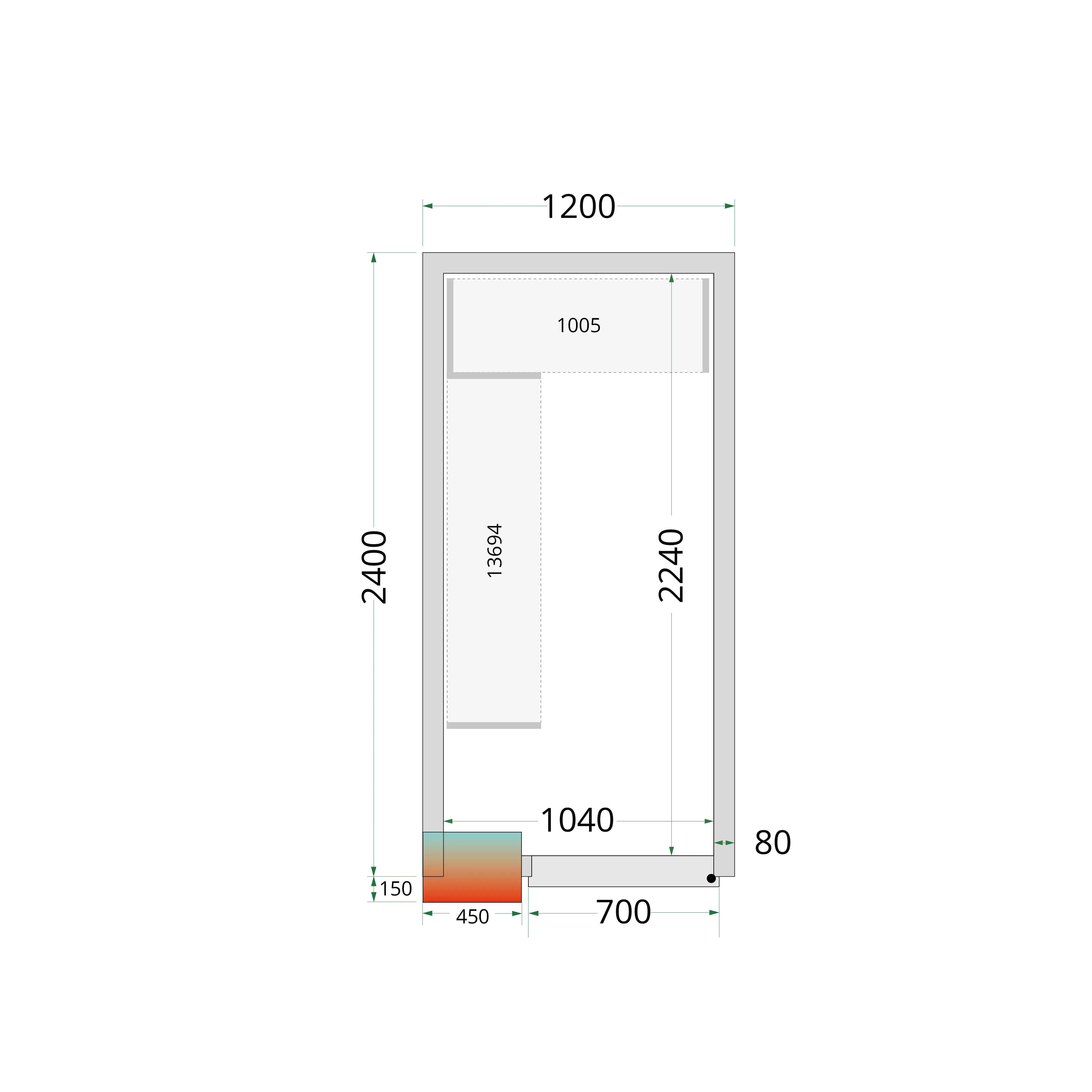 TEFCOLD CR 120x240x220 Cold Room Panels