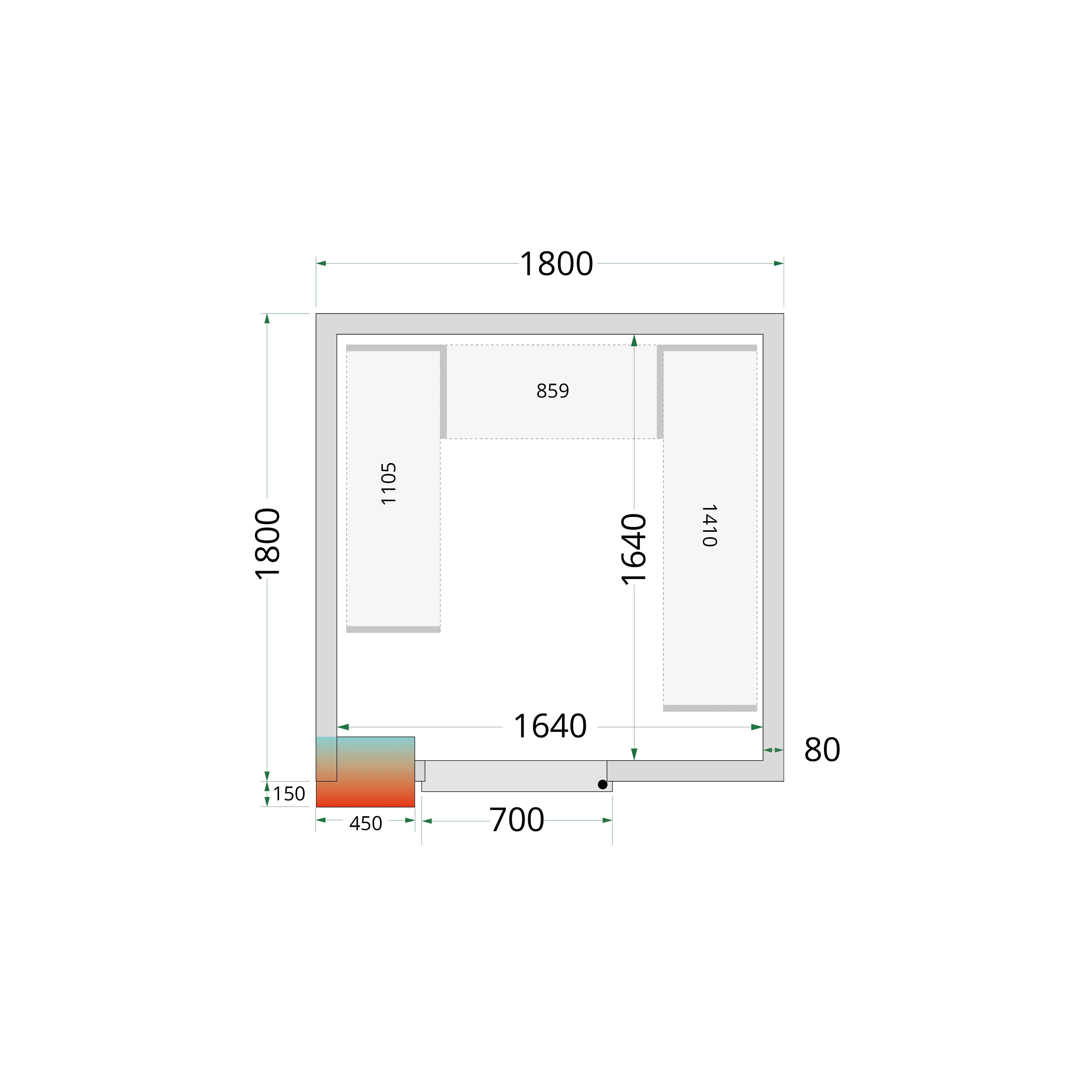 TEFCOLD CR 180x180x220 Cold Room Panels