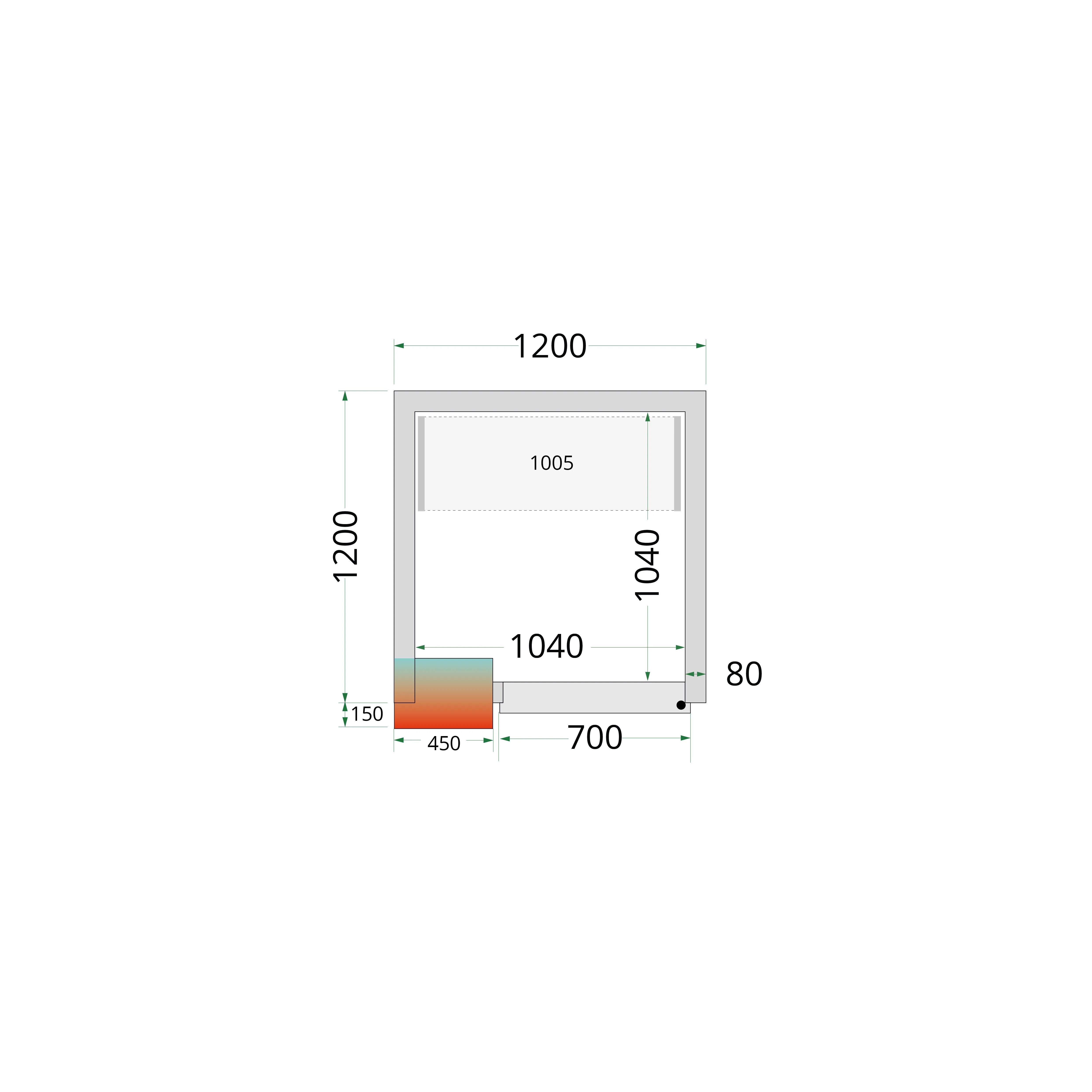 TEFCOLD CR 120x120x212 NF Cold Room Panels