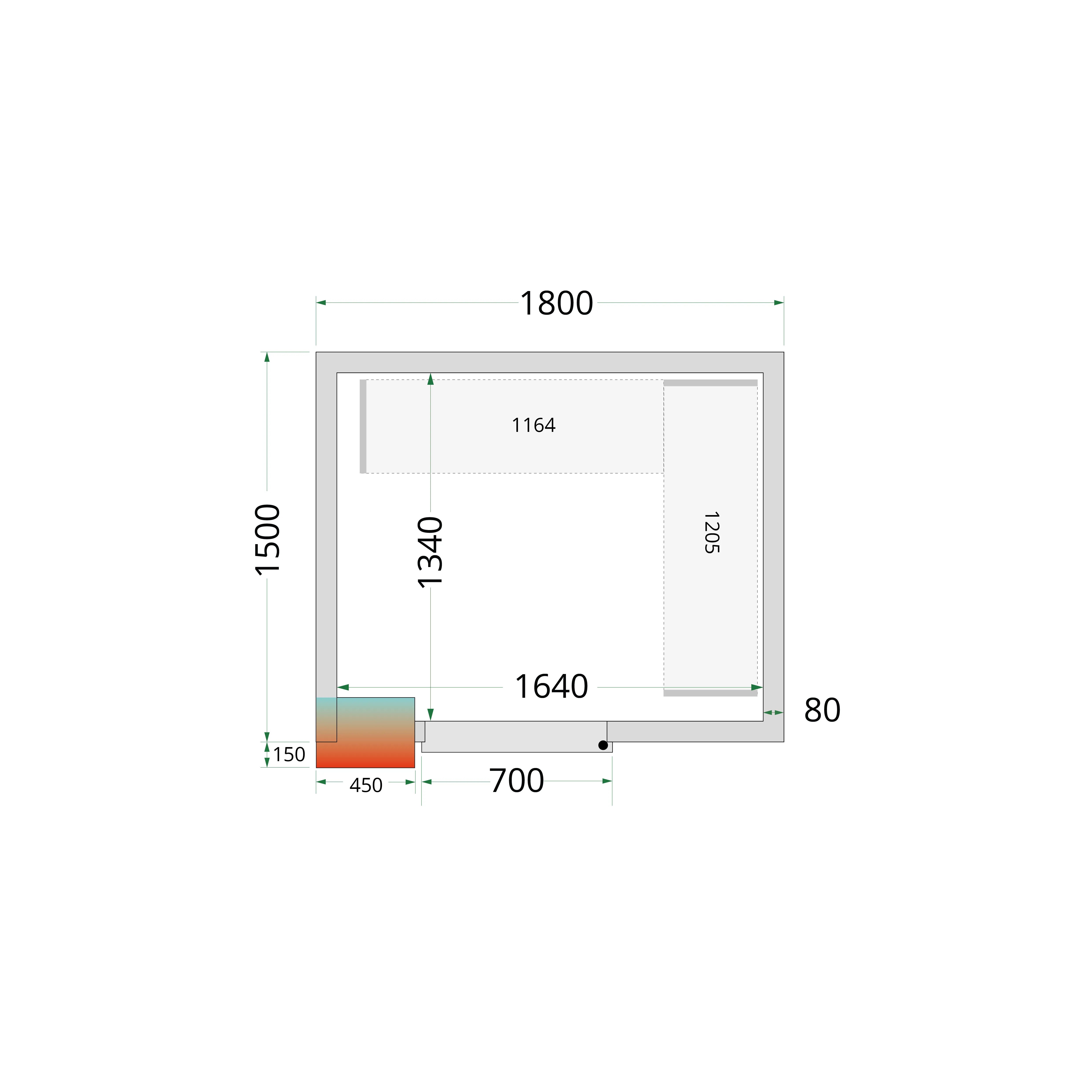 TEFCOLD CR 180x150x220 Cold Room Panels