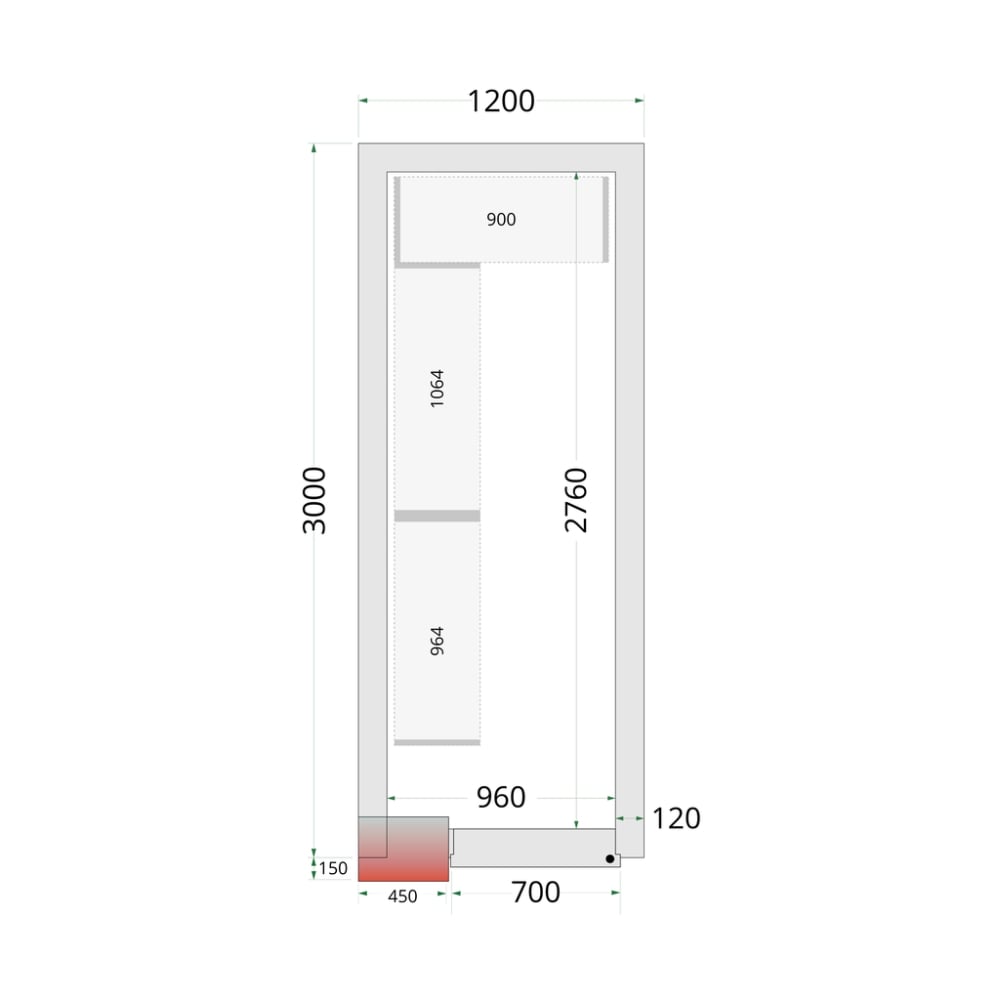 TEFCOLD Shelf Rack System Kit CRNF1230